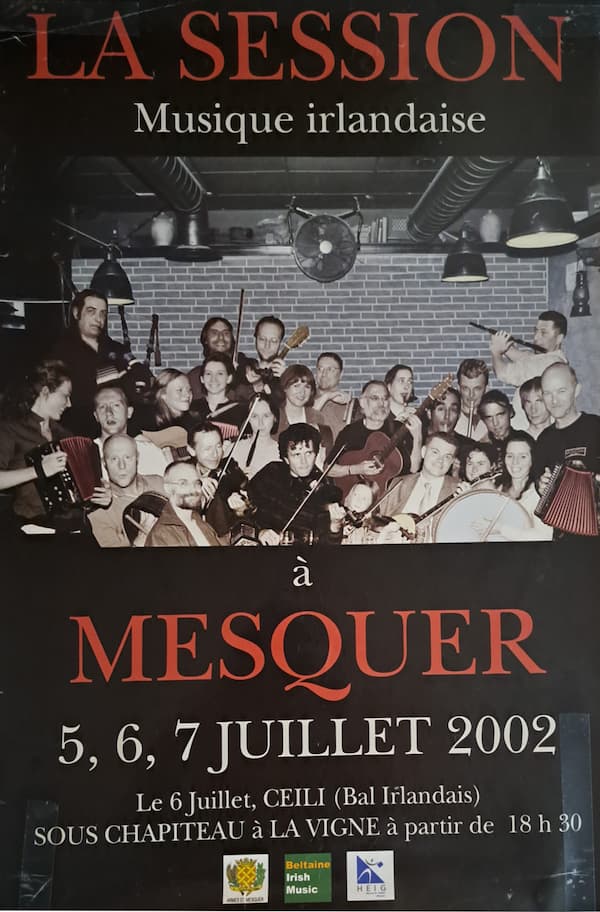 Affiche festival musique irlandaise 'La Session', Mesquer 2002