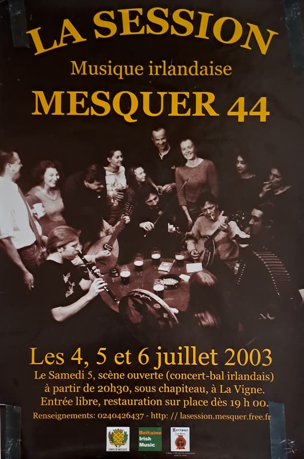 Groupe jouant musique irlandaise affiche Mesquer 44