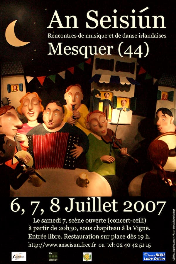 Affiche festival musique irlandaise An Seisiún, Mesquer