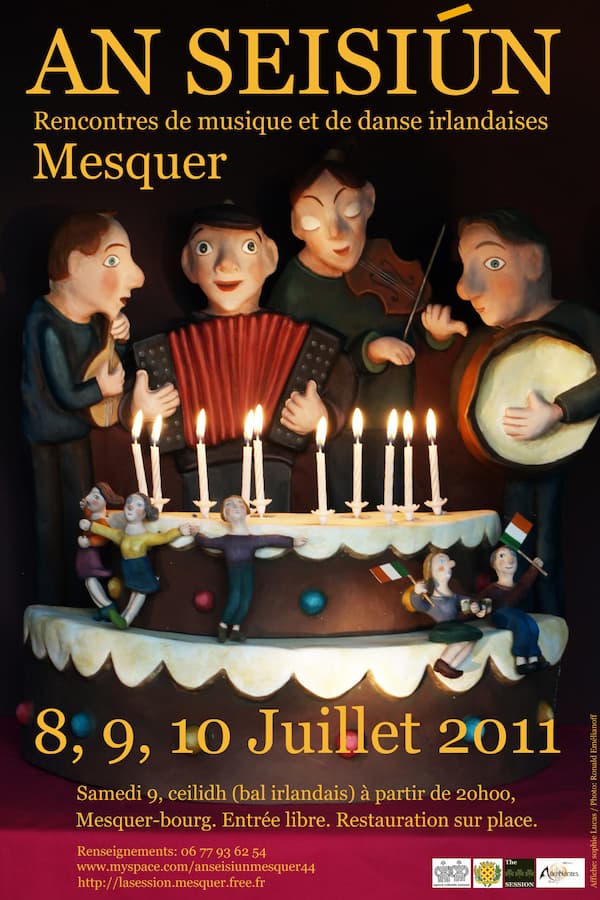 Affiche festival musique et danse irlandaise, Mesquer 2011