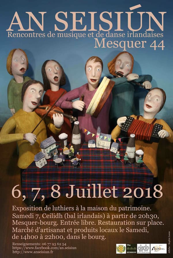 Affiche colorée d'un événement de musique irlandaise